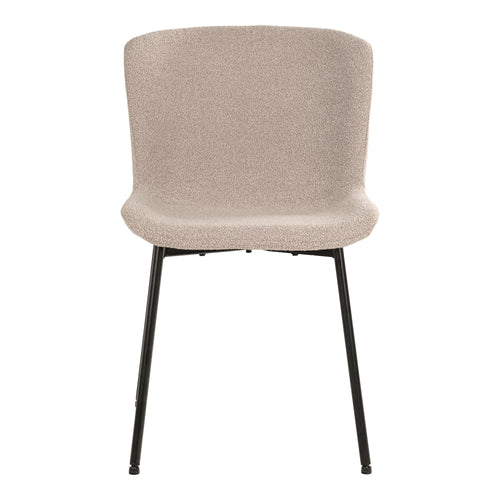 Maceda Eetkamerstoel - Bouclé, beige, zwarte poten HN1239 (set van 2) - Noël Home