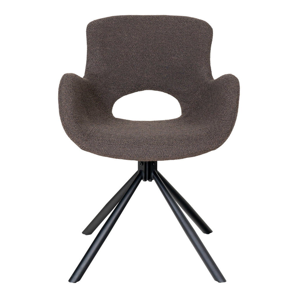 Amorim Eetkamerstoel met Draaifunctie - Bouclé, taupe (mushroom) HN1274 (set van 2)