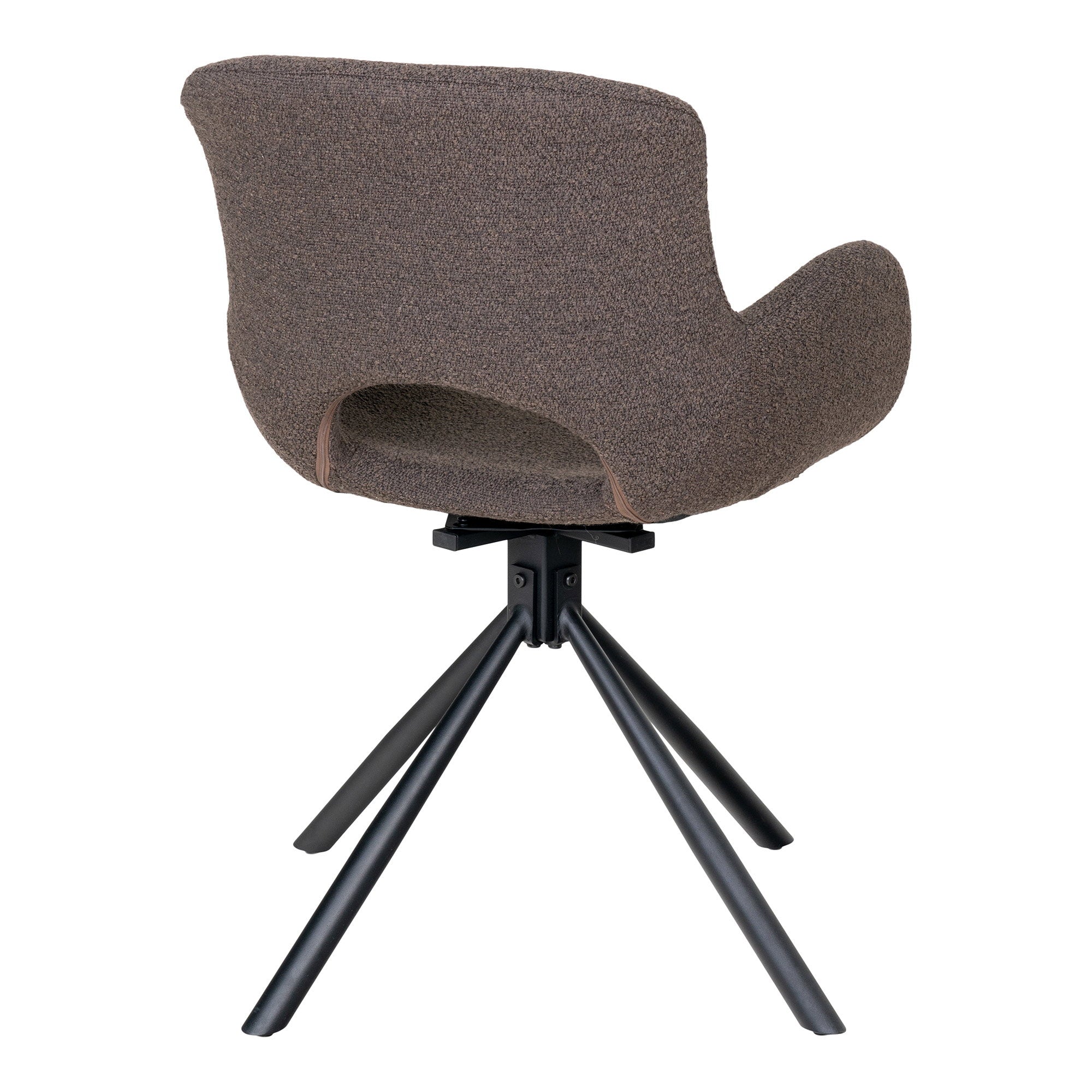 Amorim Eetkamerstoel met Draaifunctie - Bouclé, taupe (mushroom) HN1274 (set van 2)