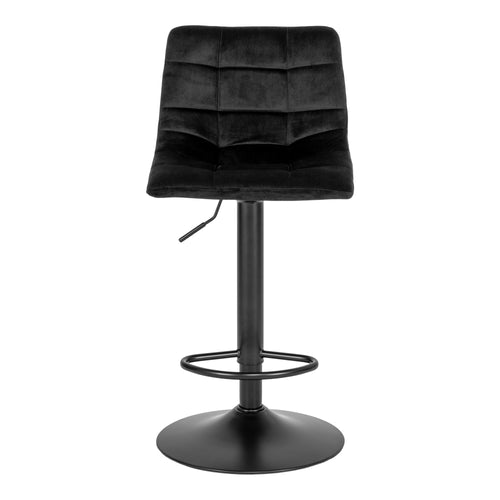 Middelfart Barkruk - Barkruk, fluweel, zwart, zwarte poten HN1207 (set van 2) - Noël Home