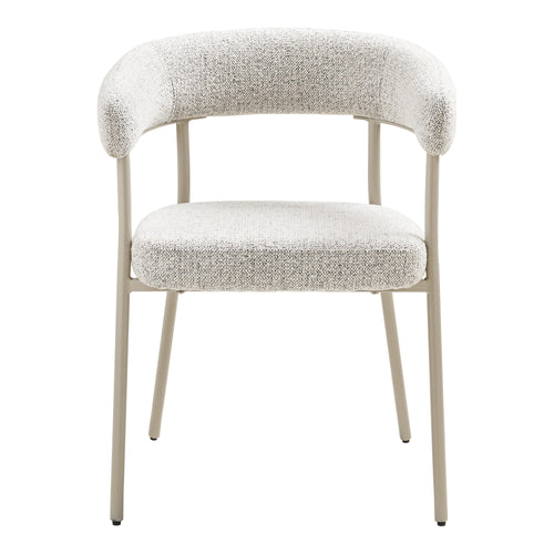 Trivio Eetkamerstoel - Zandkleurig, grijze poten HN1284 (set van 2) - Noël Home