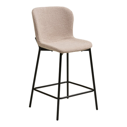 Maceda Counterstoel - Bouclé, beige, zwarte poten HN1239 (set van 2) - Noël Home