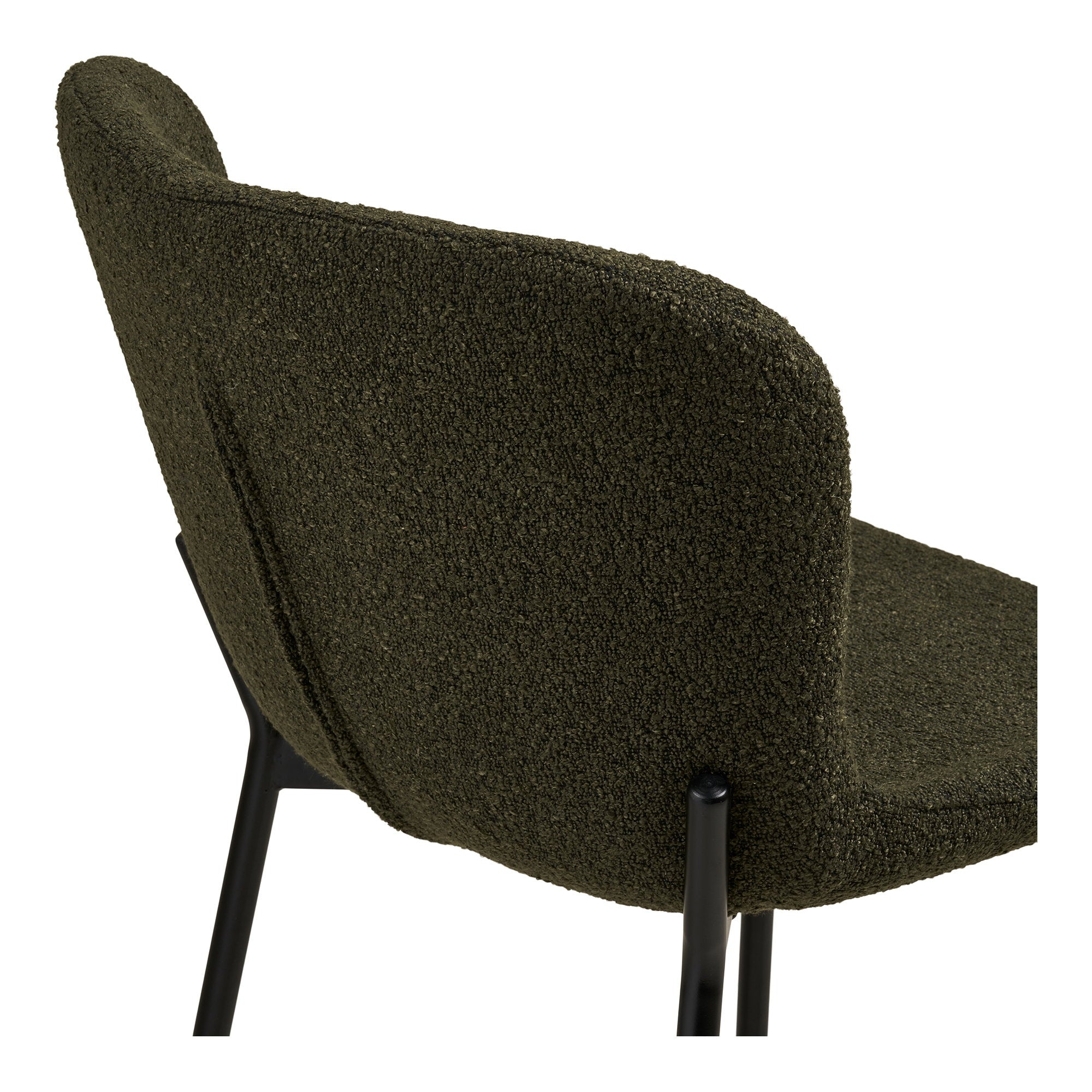 Maceda Counterstoel - Bouclé, groen, zwarte poten HN1241 (set van 2)