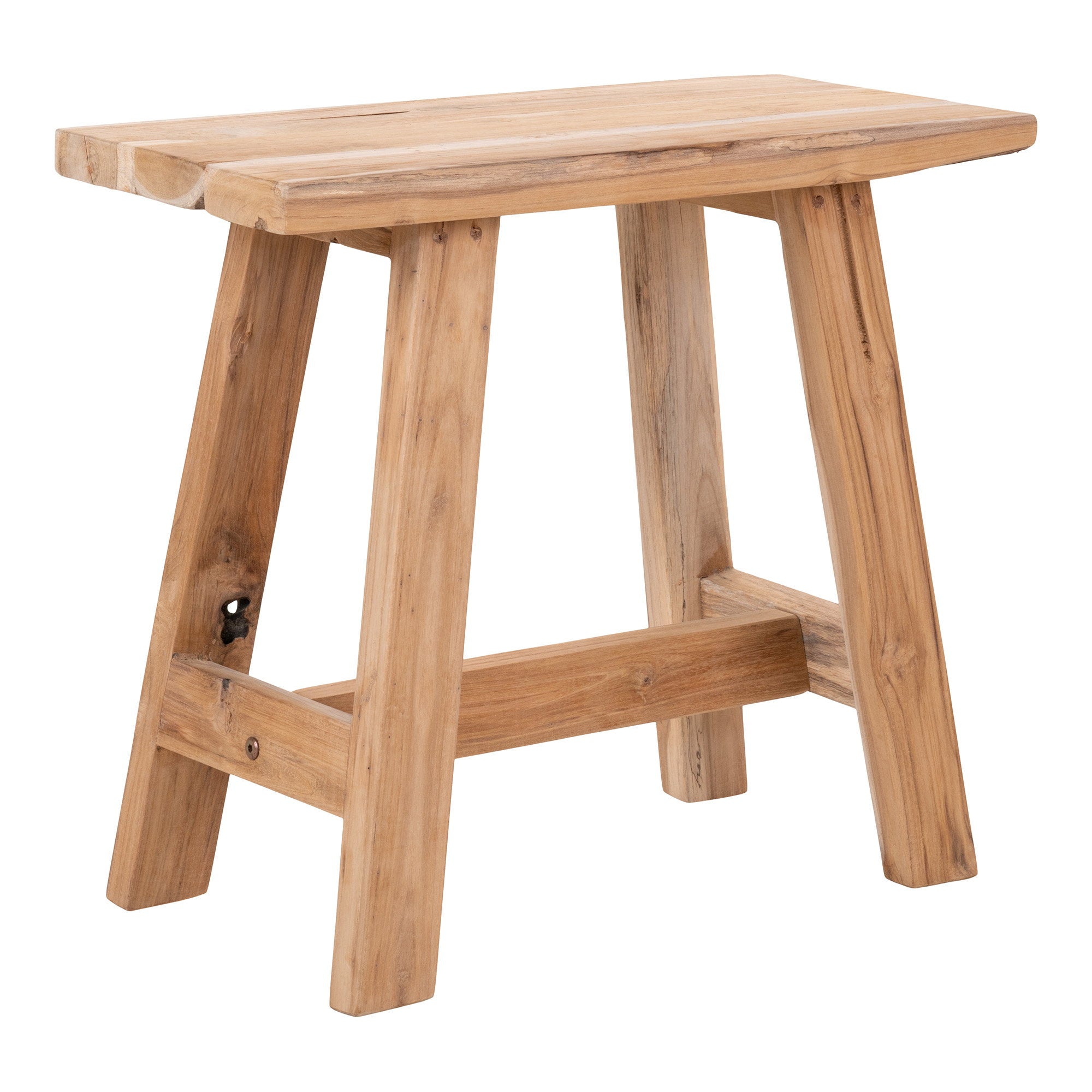 Barcelona Bankje - Teak, naturel 50x25x45 cm