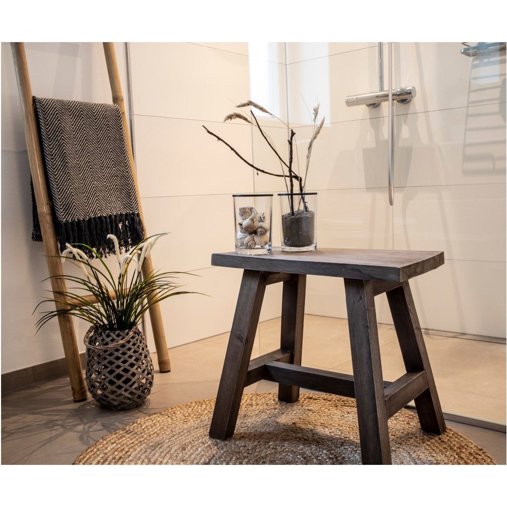 Barcelona Bankje - Teak, naturel 50x25x45 cm