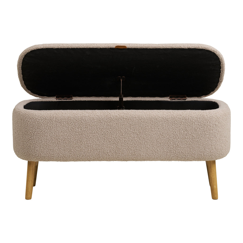 Harlow Opbergbank - Bouclé, beige 95x37x45 cm, HN1063