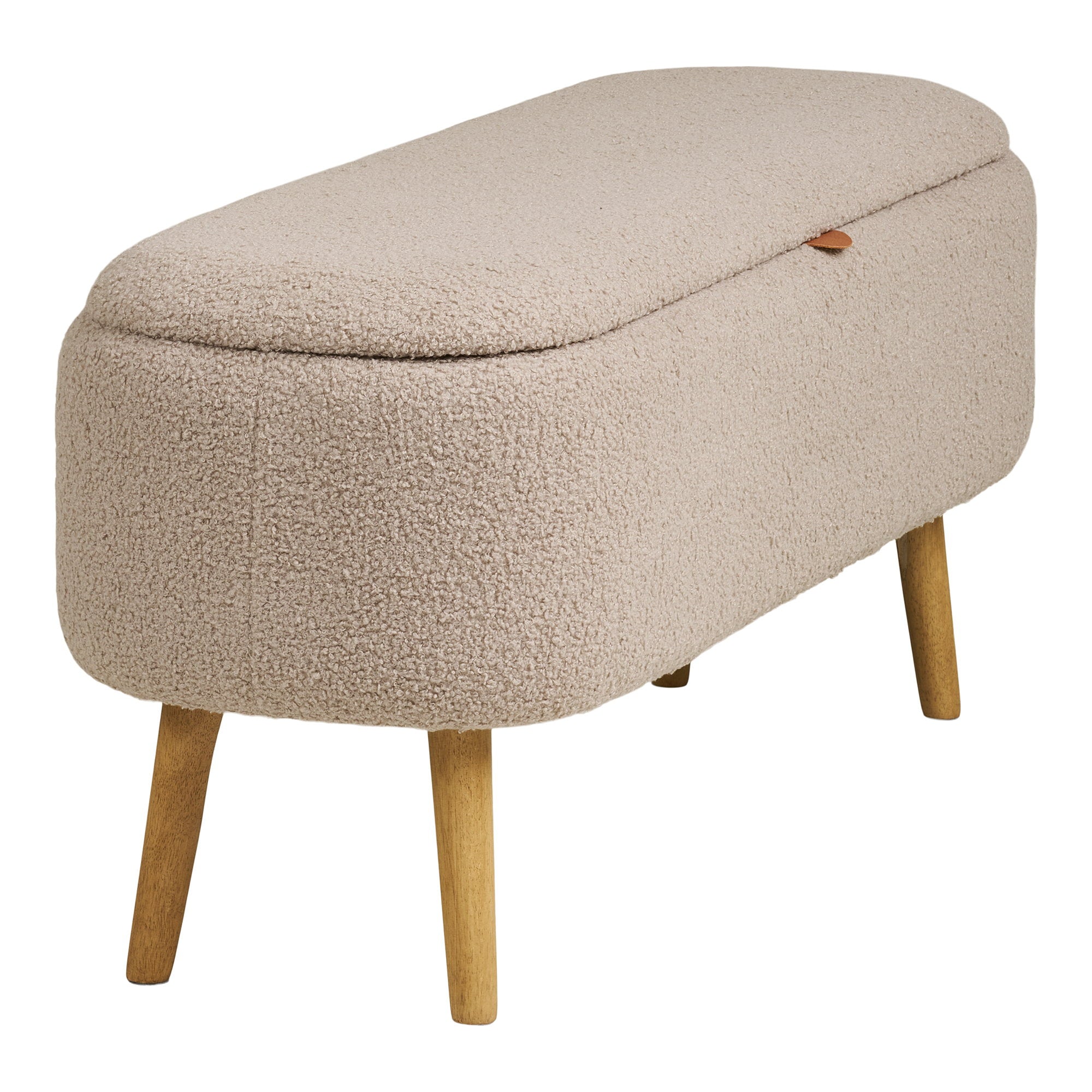 Harlow Opbergbank - Bouclé, beige 95x37x45 cm, HN1063
