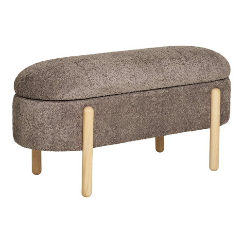 Branca Opbergbank - Bruin/naturel 97x40x48 cm, HN1237 - Noël Home