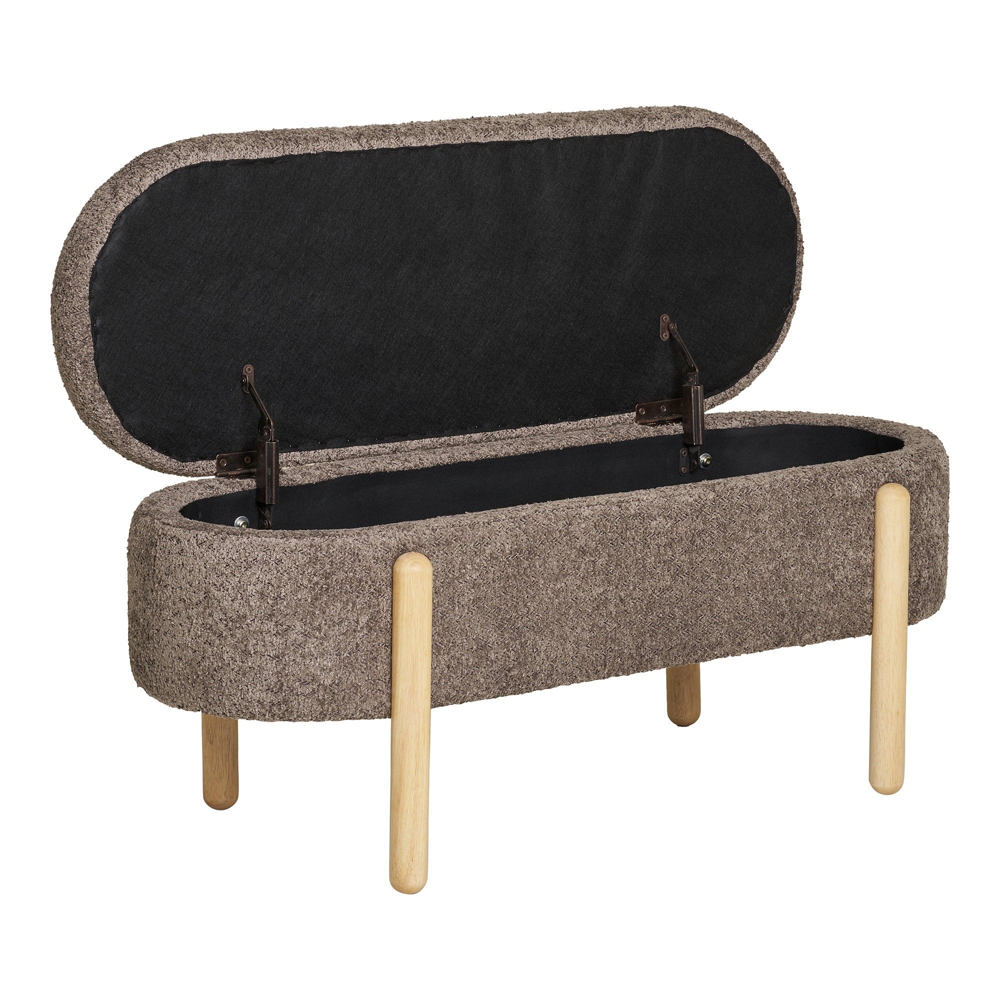 Branca Opbergbank - Bruin/naturel 97x40x48 cm, HN1237