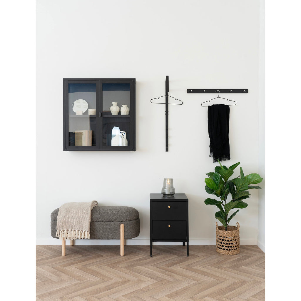 Branca Opbergbank - Bruin/naturel 97x40x48 cm, HN1237