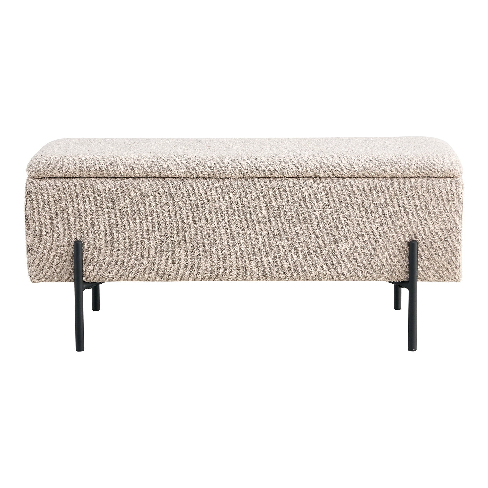 Watford Opbergbank - Opbergbank, bouclé, beige 95x36,5x43 cm, HN1233