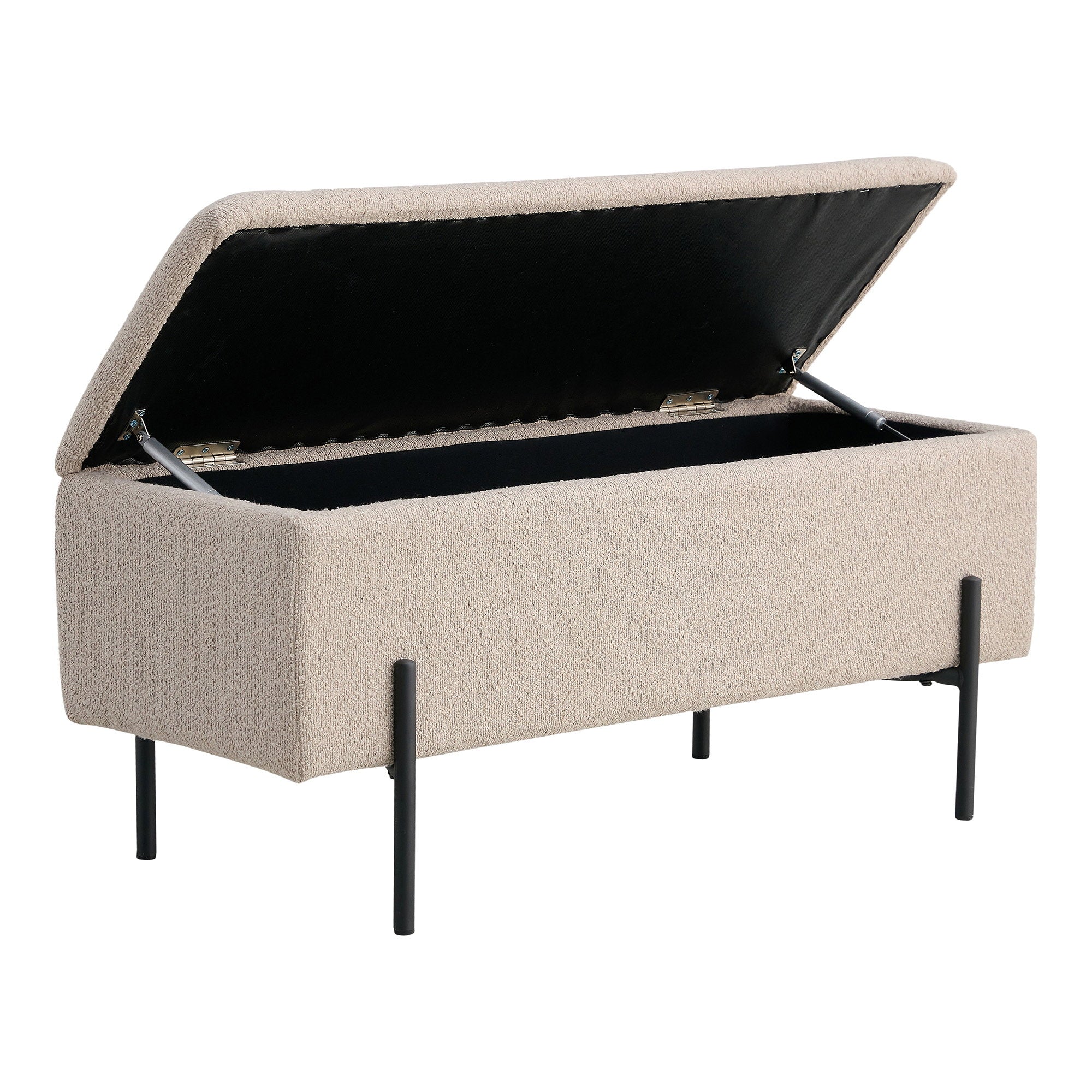 Watford Opbergbank - Opbergbank, bouclé, beige 95x36,5x43 cm, HN1233