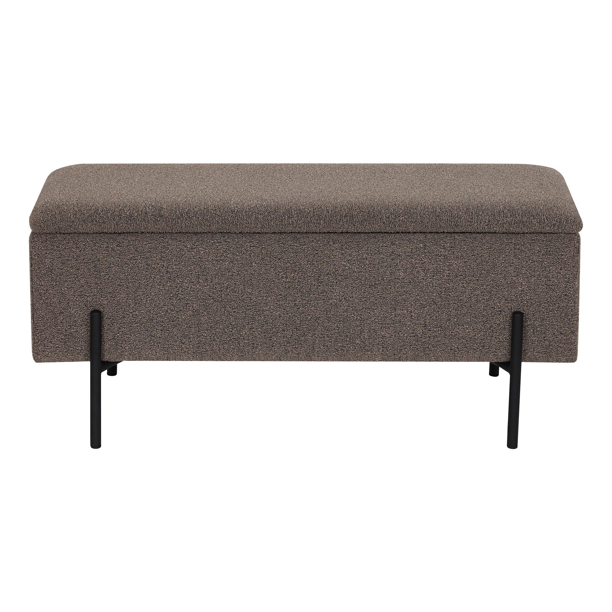Watford Opbergbank - Opbergbank, bouclé, bruin 95x36,5x43 cm, HN1061