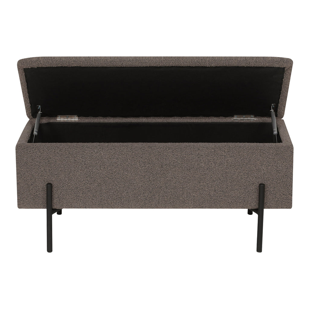 Watford Opbergbank - Opbergbank, bouclé, bruin 95x36,5x43 cm, HN1061