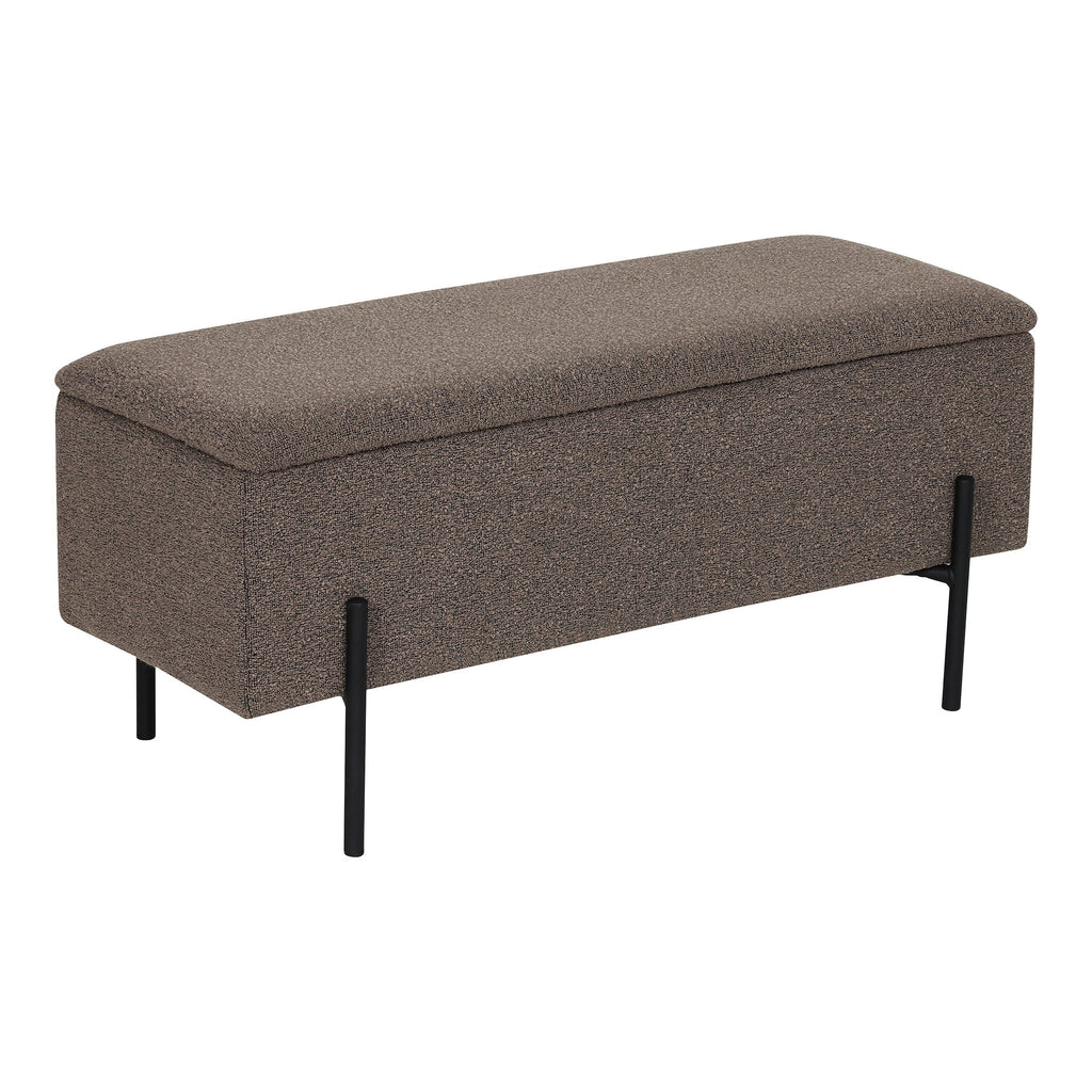 Watford Opbergbank - Opbergbank, bouclé, bruin 95x36,5x43 cm, HN1061