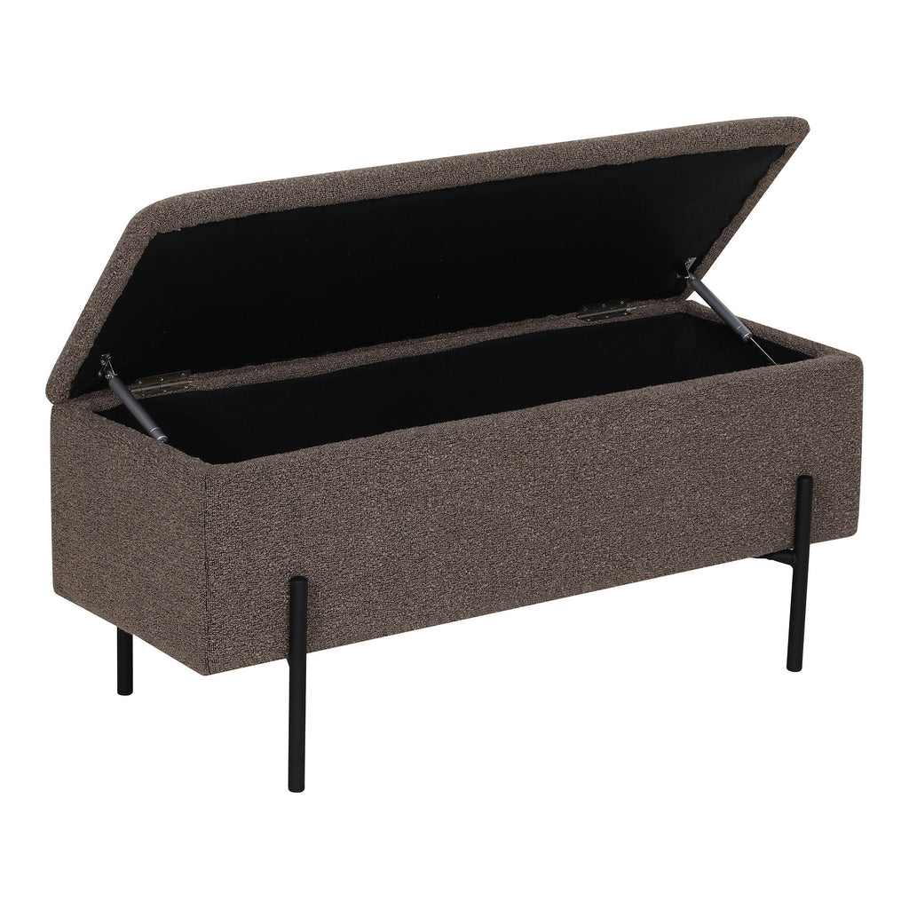 Watford Opbergbank - Opbergbank, bouclé, bruin 95x36,5x43 cm, HN1061