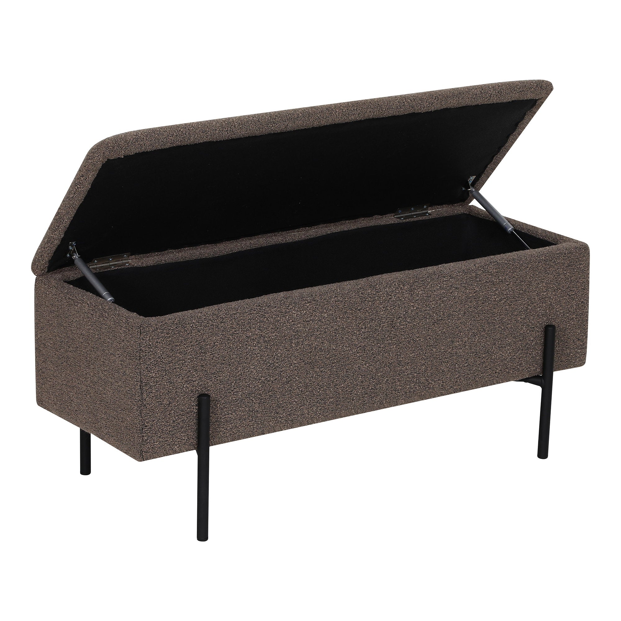 Watford Opbergbank - Opbergbank, bouclé, bruin 95x36,5x43 cm, HN1061