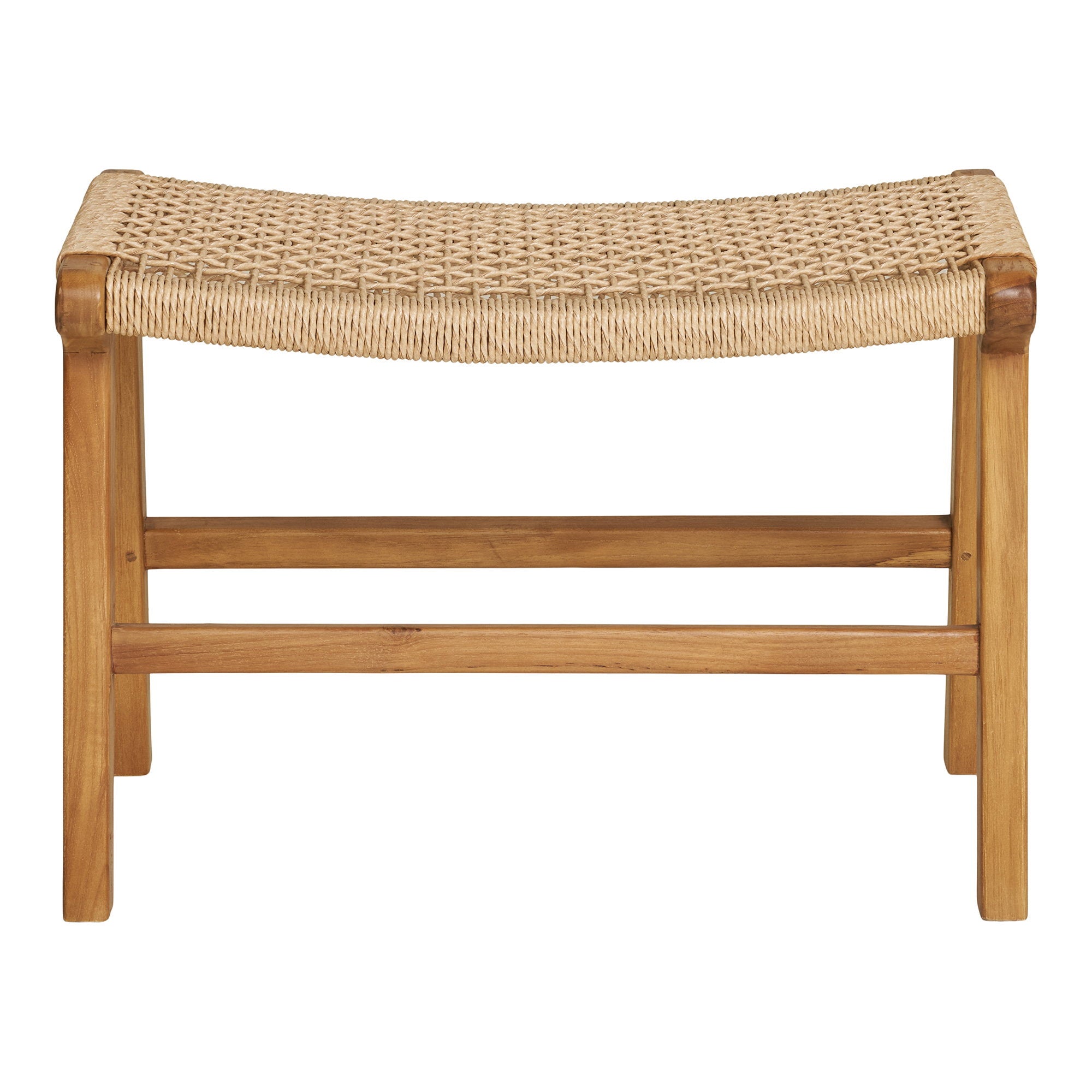 Derby Voetenbank - Teak, naturel 60x40x42 cm
