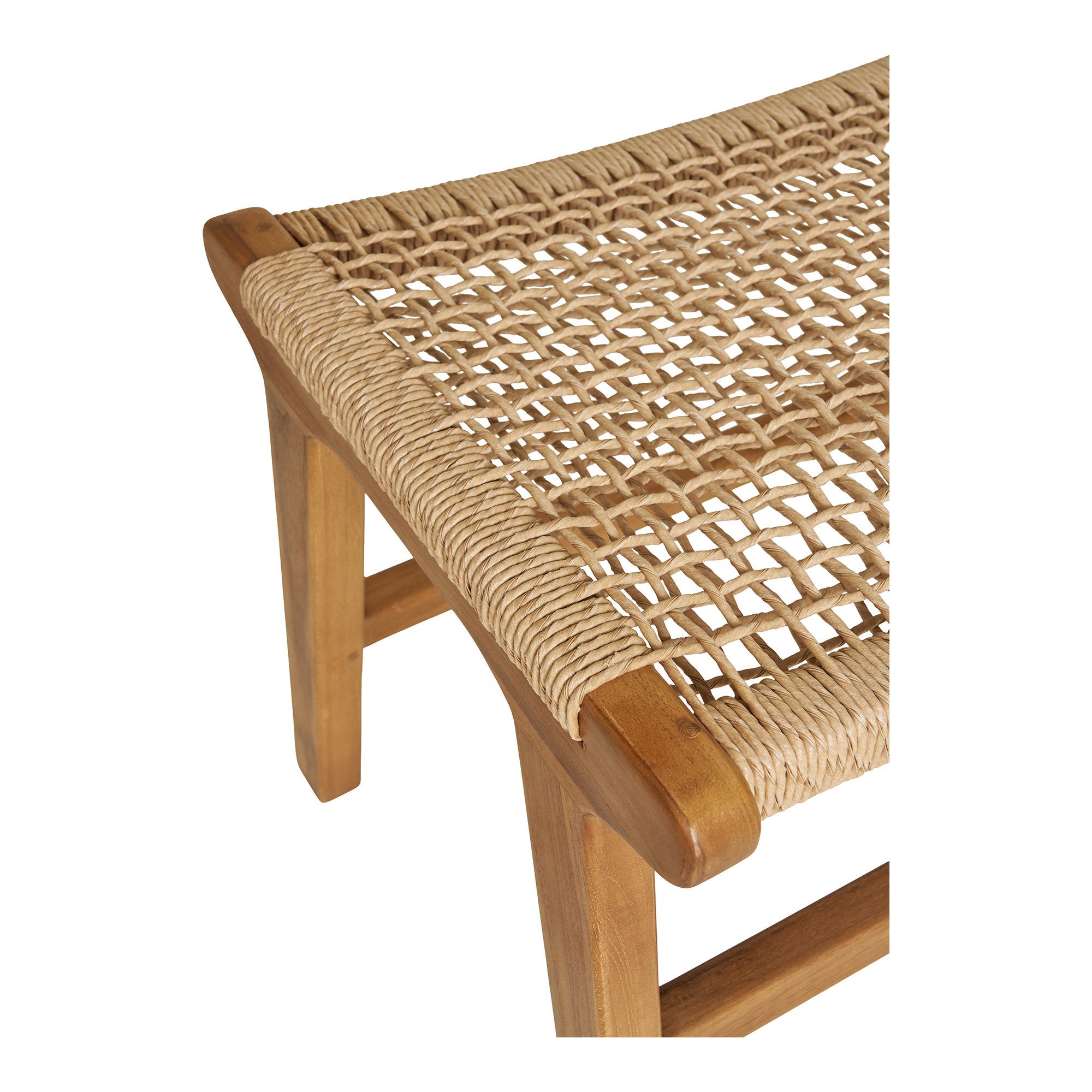 Derby Voetenbank - Teak, naturel 60x40x42 cm