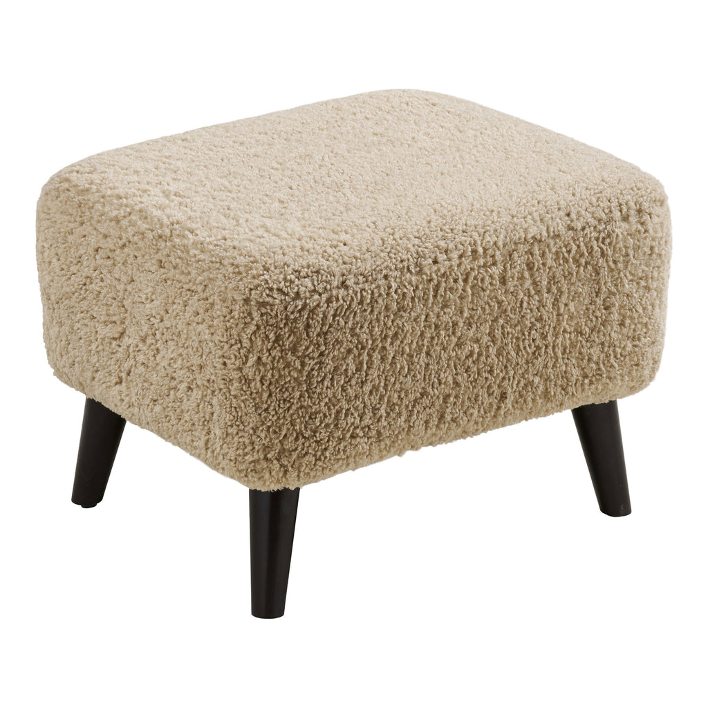 Lunaro Loungepoef - Loungepoef, lichtbruin, 42x54x39 cm, HN1265