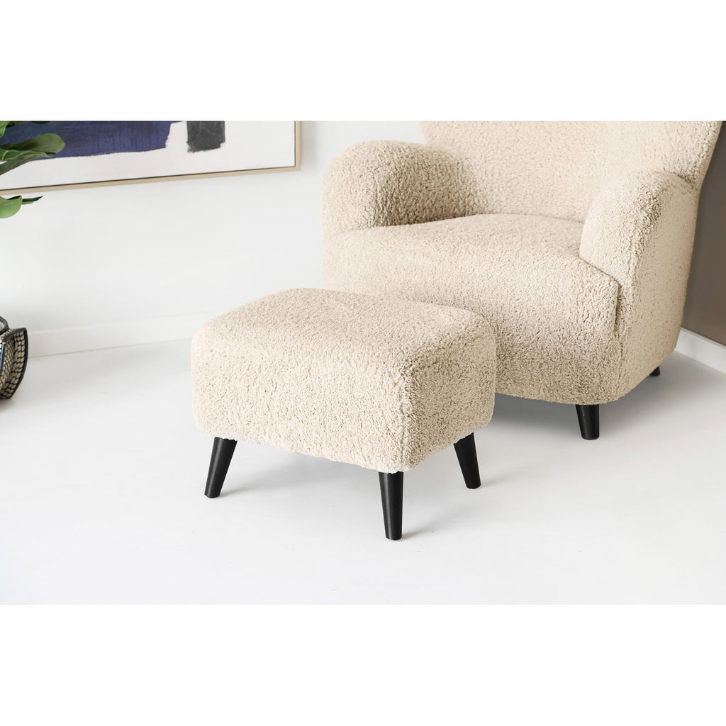 Lunaro Loungepoef - Loungepoef, lichtbruin, 42x54x39 cm, HN1265