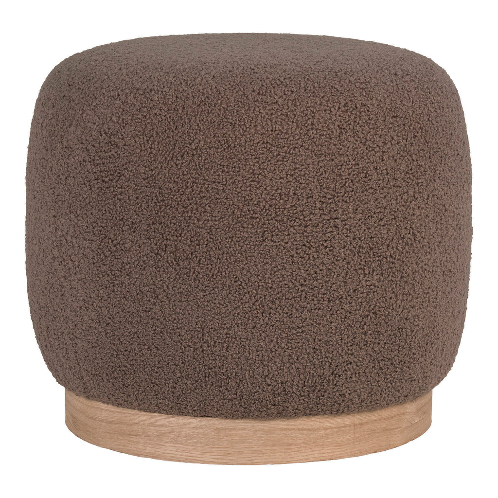 Belfort Poef - Teddy, bruin Ø44,5x40 cm, HN1238