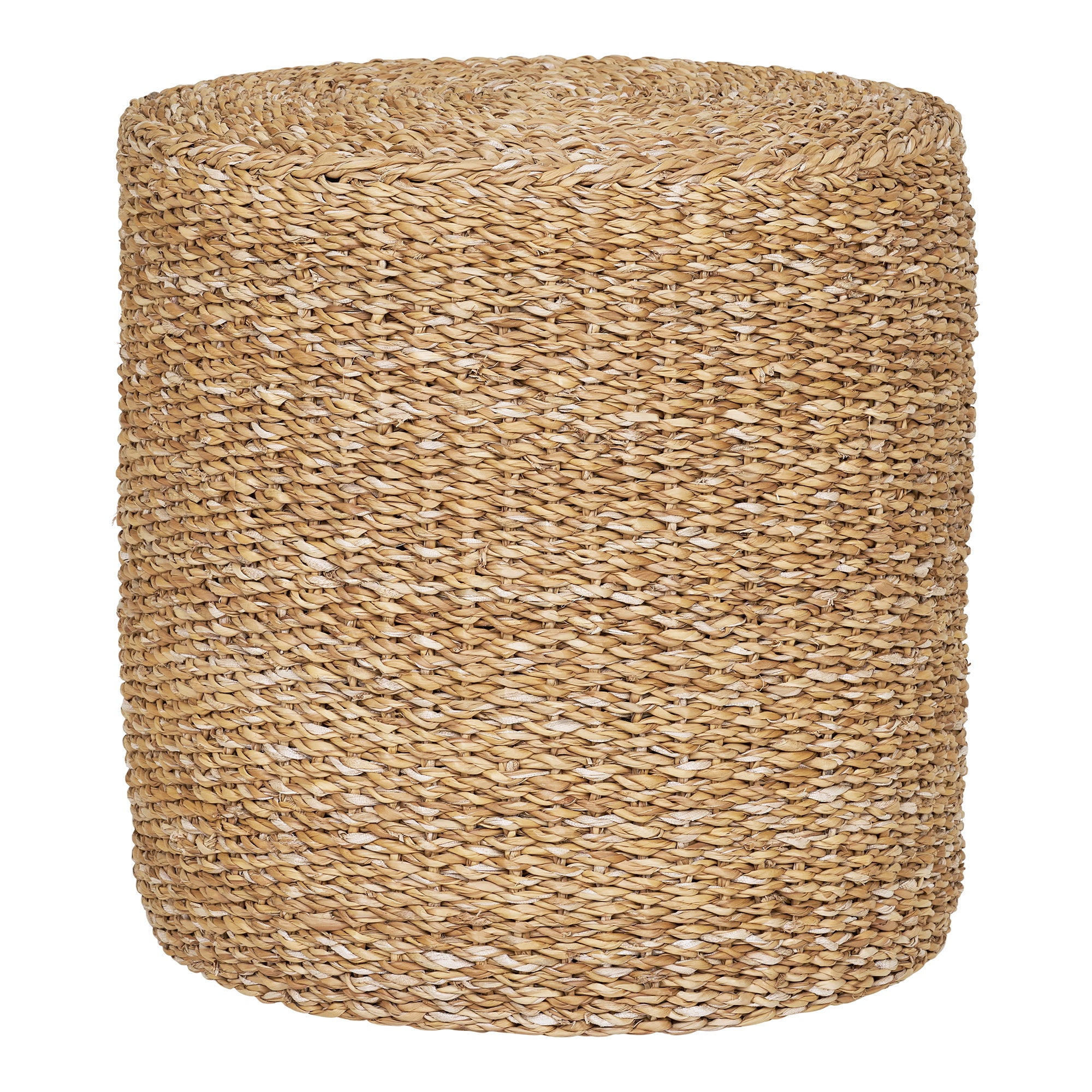 Rivera Poef - Poef, zeegras/katoen, naturel, ø40x40 cm