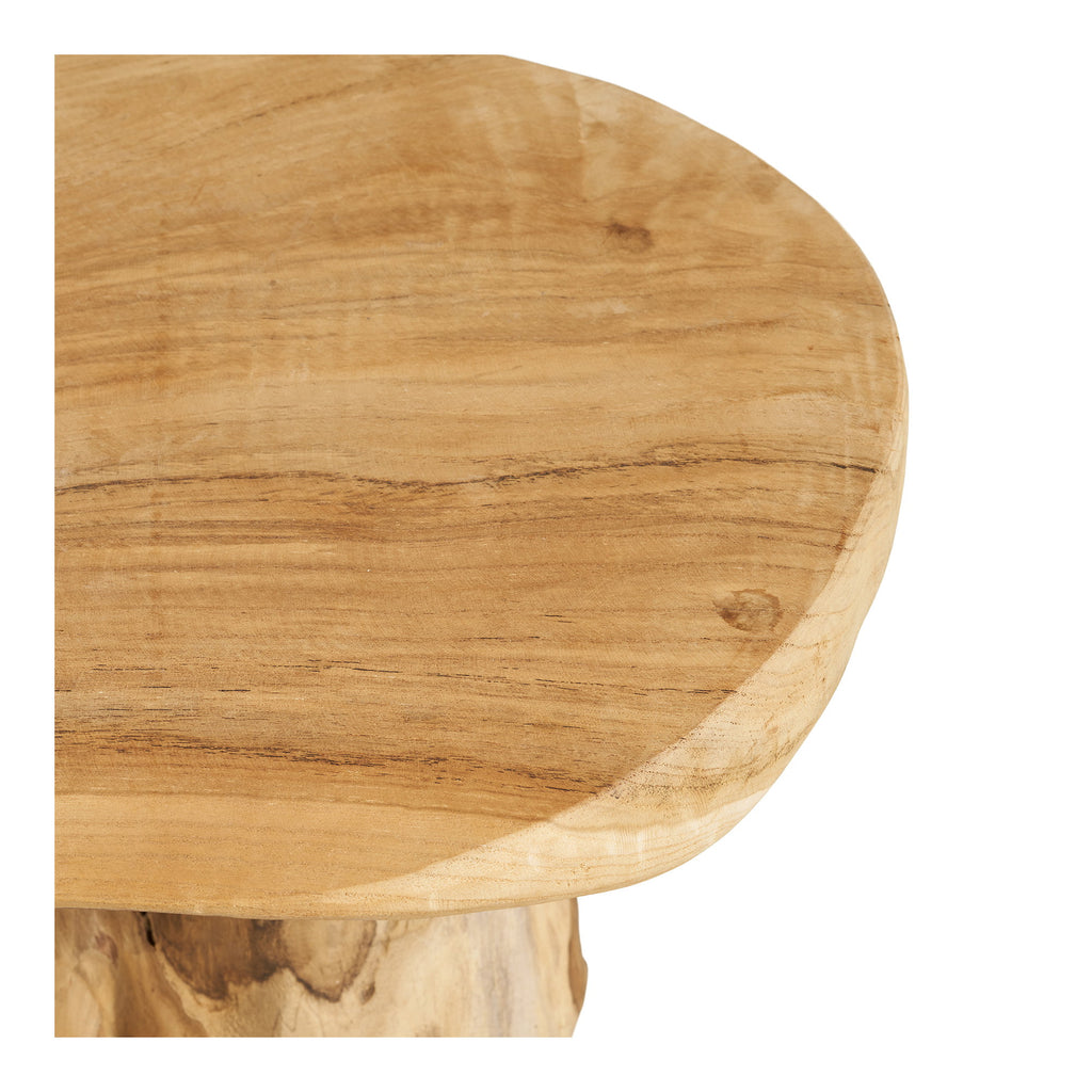 Palena Bijzettafel - Bijzettafel, teak, naturel Ø40x45 cm