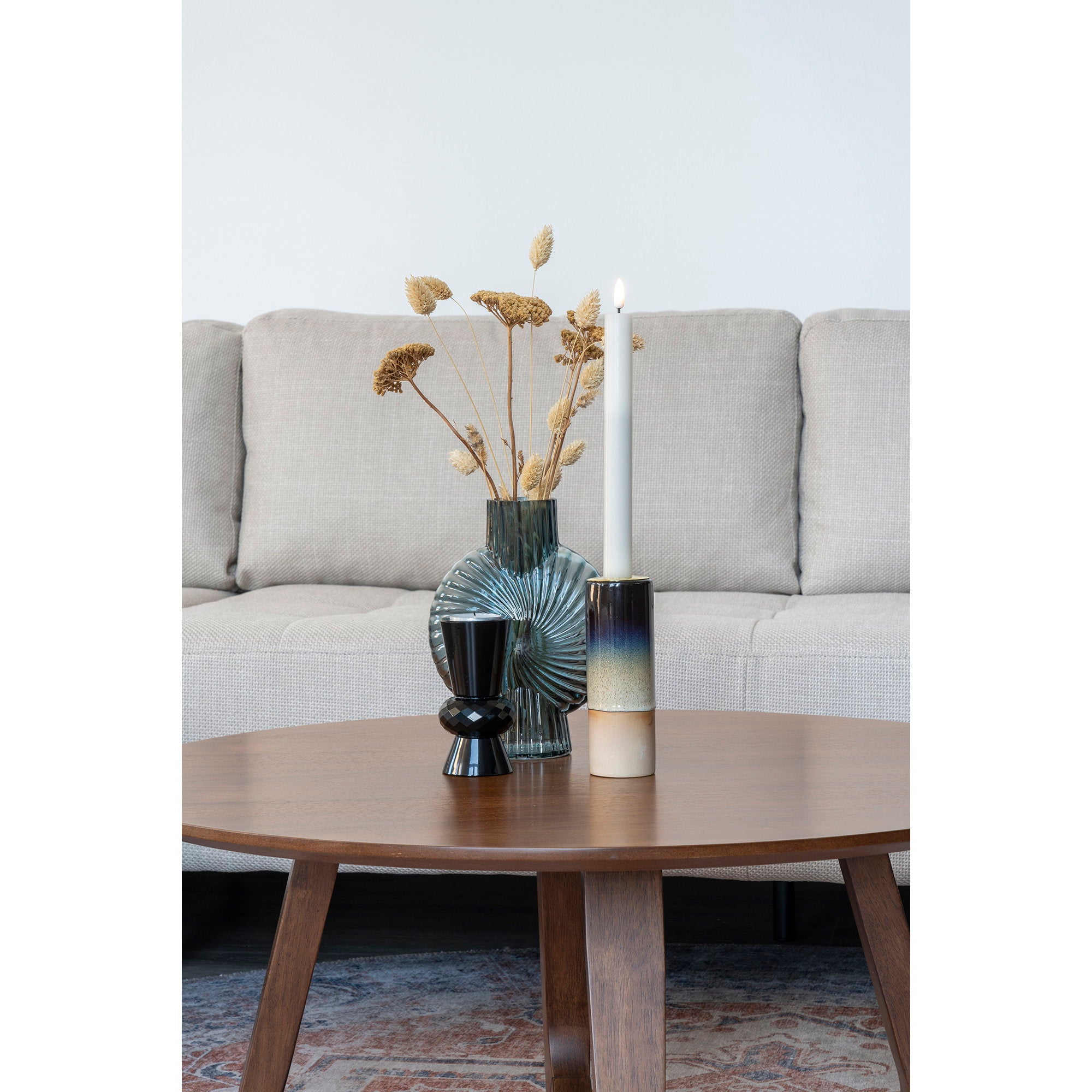 Hellerup Salontafel - Walnootfineer Ø75x36 cm