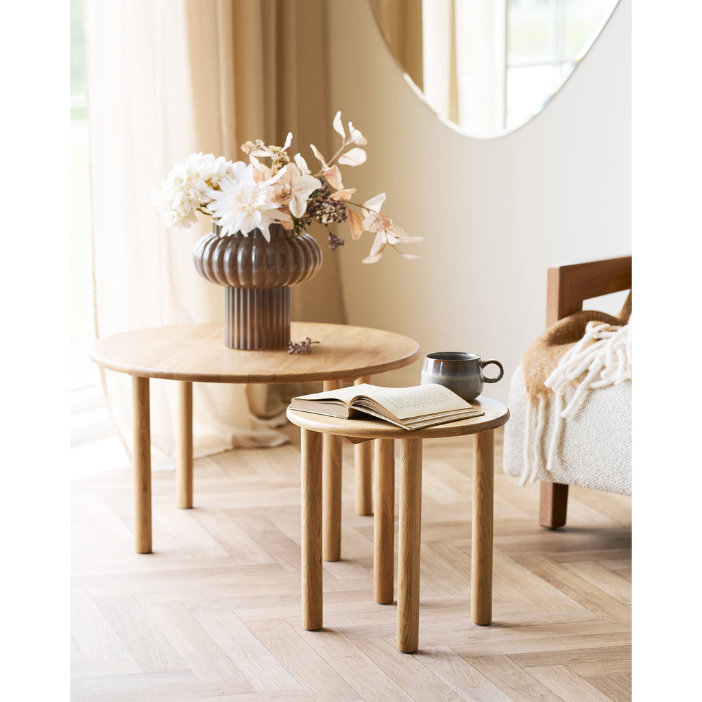 Jena Salontafel - Eikenhout, naturel Ø70x40 cm