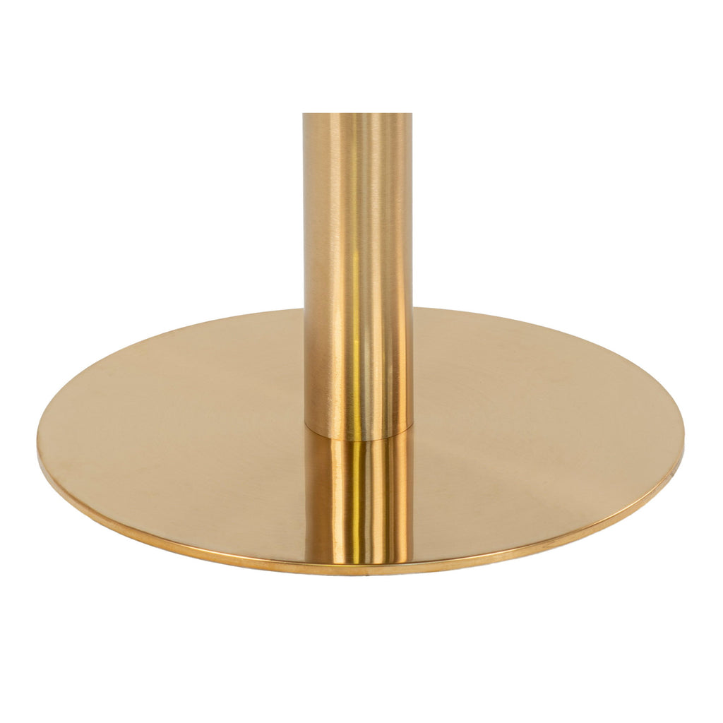 Bolzano Salontafel - Marmerlook blad, messinglook voet Ø70x45 cm