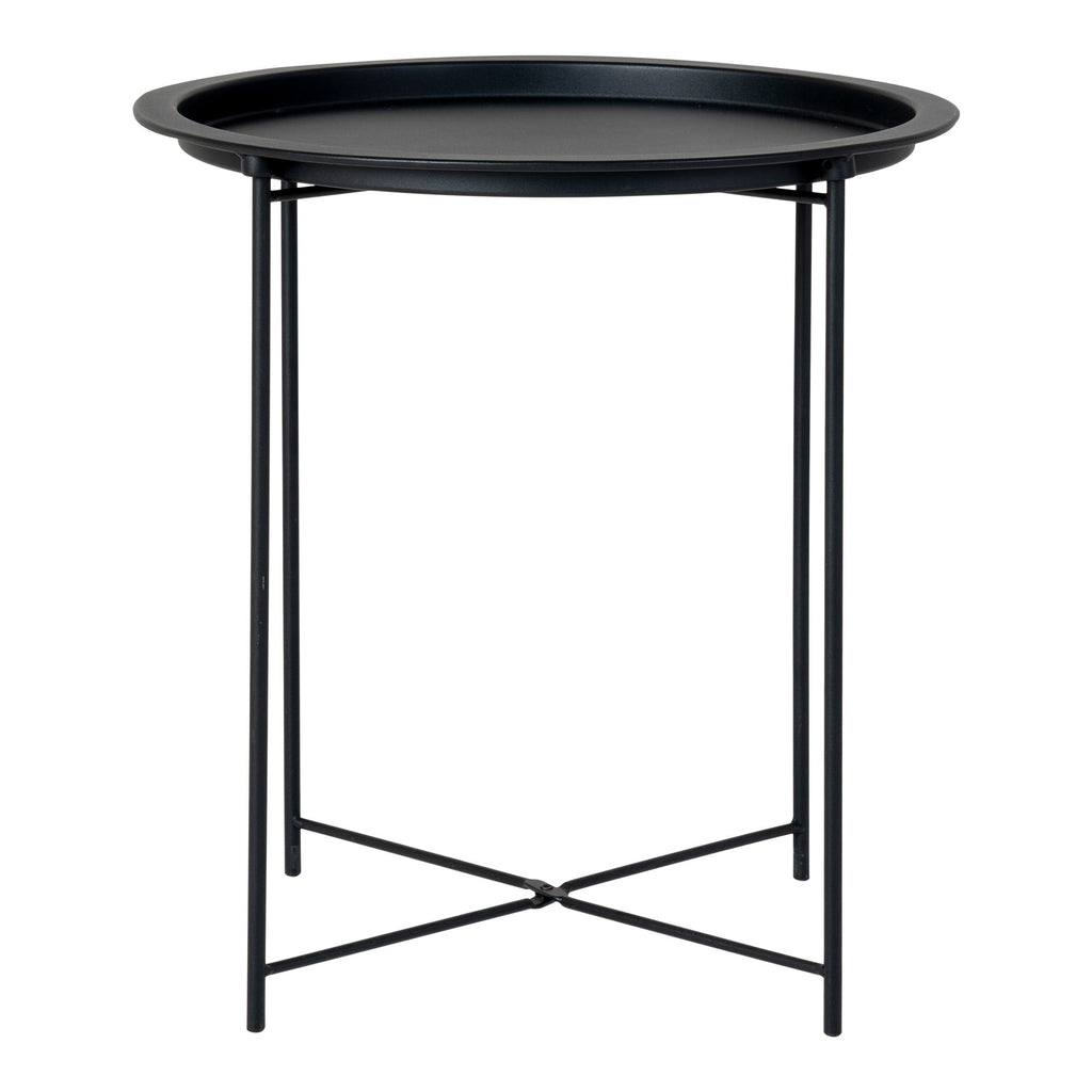Bastia Bijzettafel - Bijzettafel van staal, zwart Ø47x50 cm