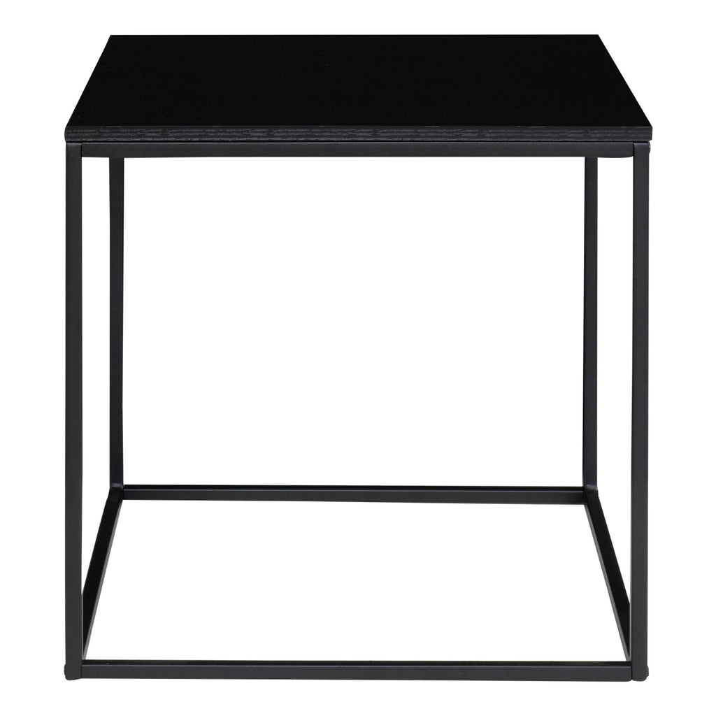 Vita Bijzettafel - Bijzettafel, zwart, zwart frame 45x45x45 cm
