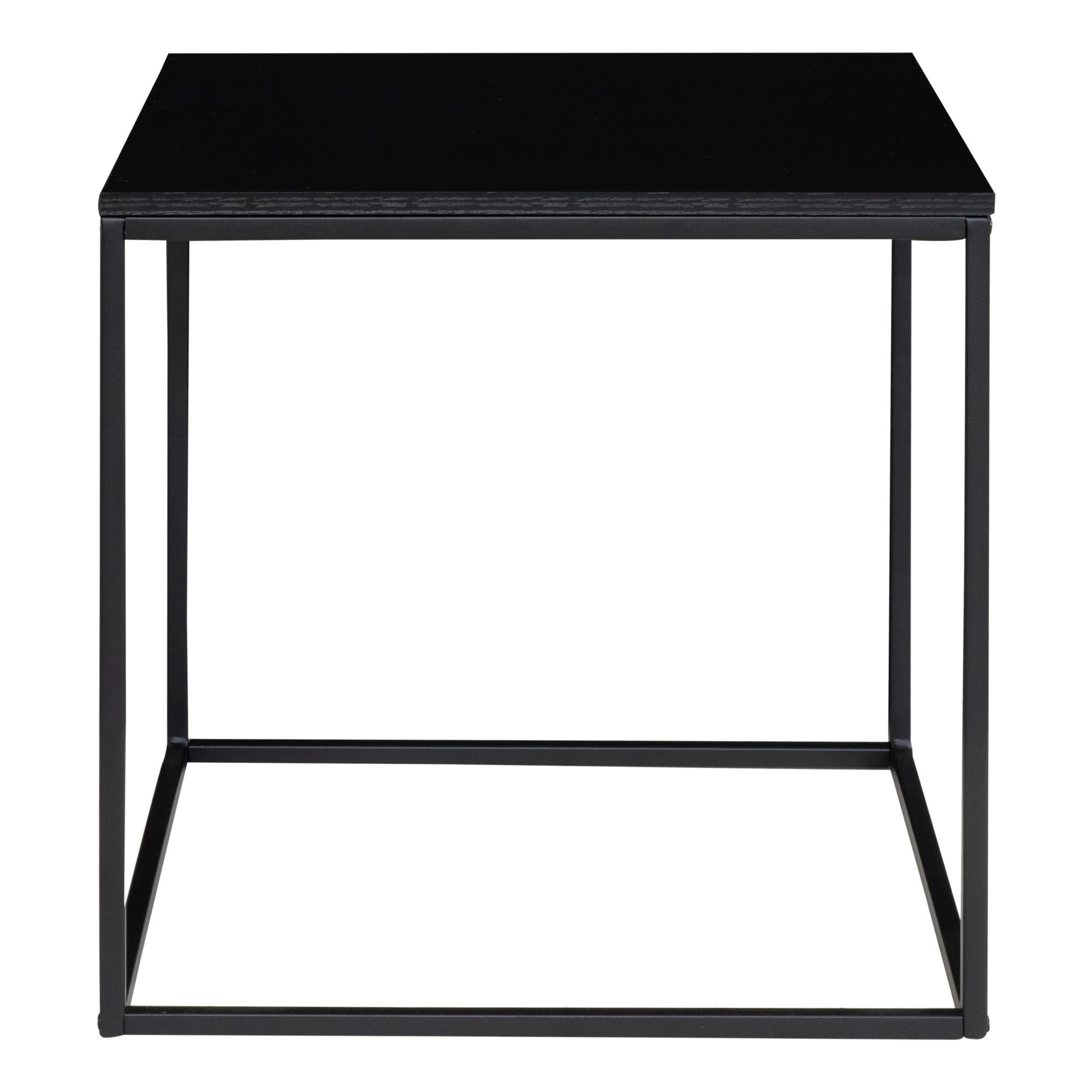 Vita Bijzettafel - Bijzettafel, zwart, zwart frame 45x45x45 cm