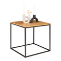 Vita Bijzettafel - Bijzettafel, eikenlook, zwart frame 45x45x45 cm