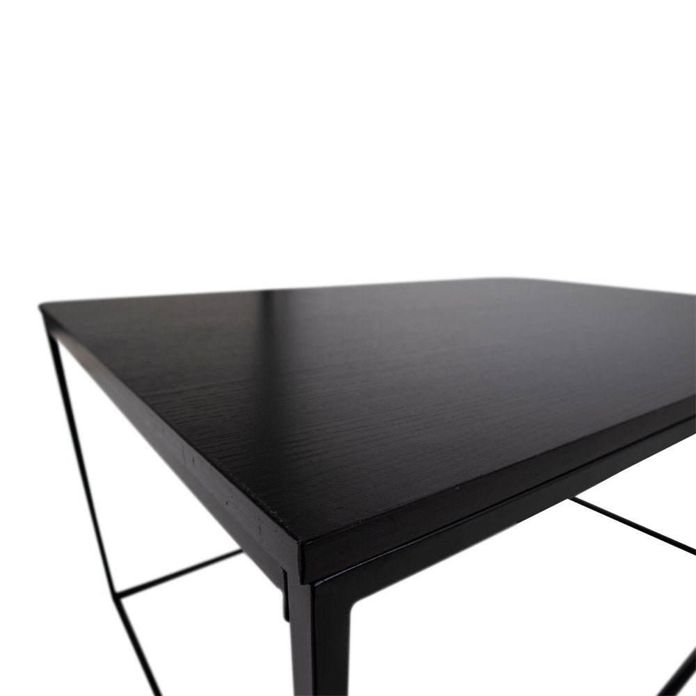 Vita Salontafel - Zwart, zwart frame 60x90x45 cm