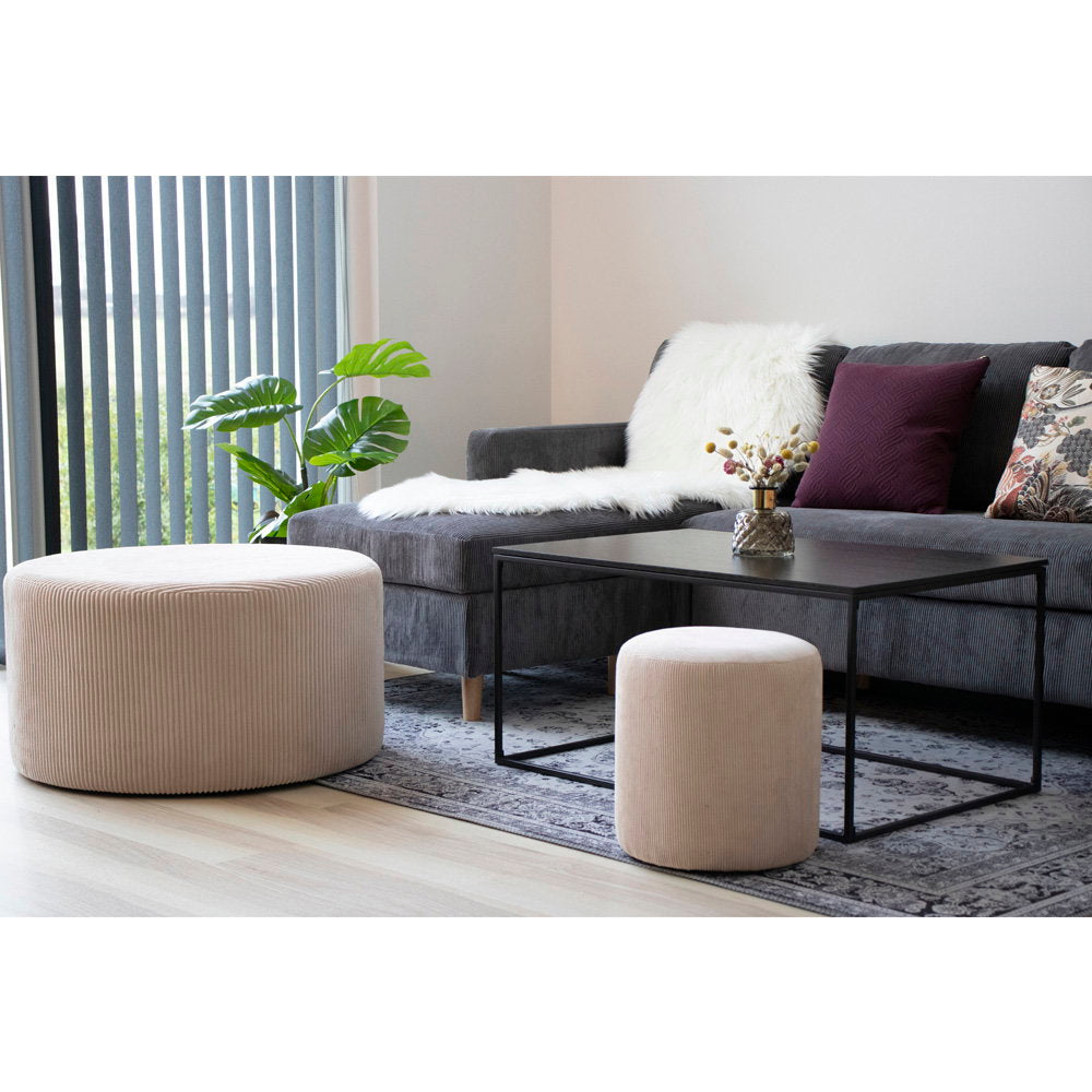 Vita Salontafel - Zwart, zwart frame 60x90x45 cm