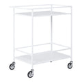 Vita Bartrolley - Met 2 witte planken, wit frame 68x40x79 cm