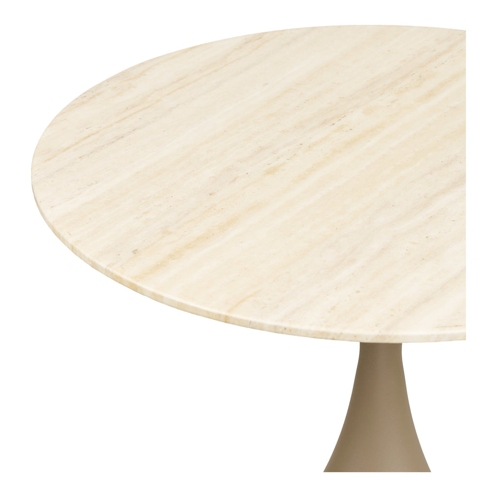 Pienza Salontafel - Salontafel, metaal/gehard glas, kaki, ø70x42 cm