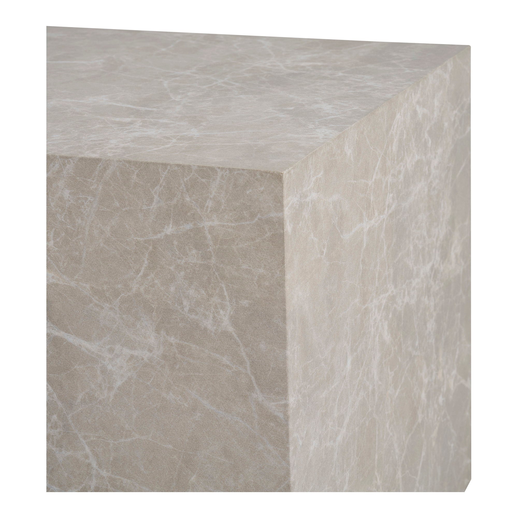 Prague Salontafel - Marmerlook, beige (set van 2)