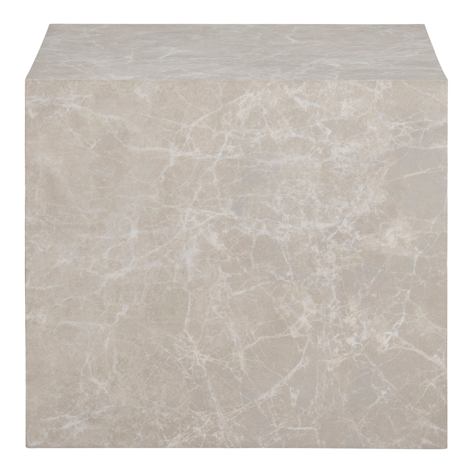 Prague Salontafel - Marmerlook, beige (set van 2)