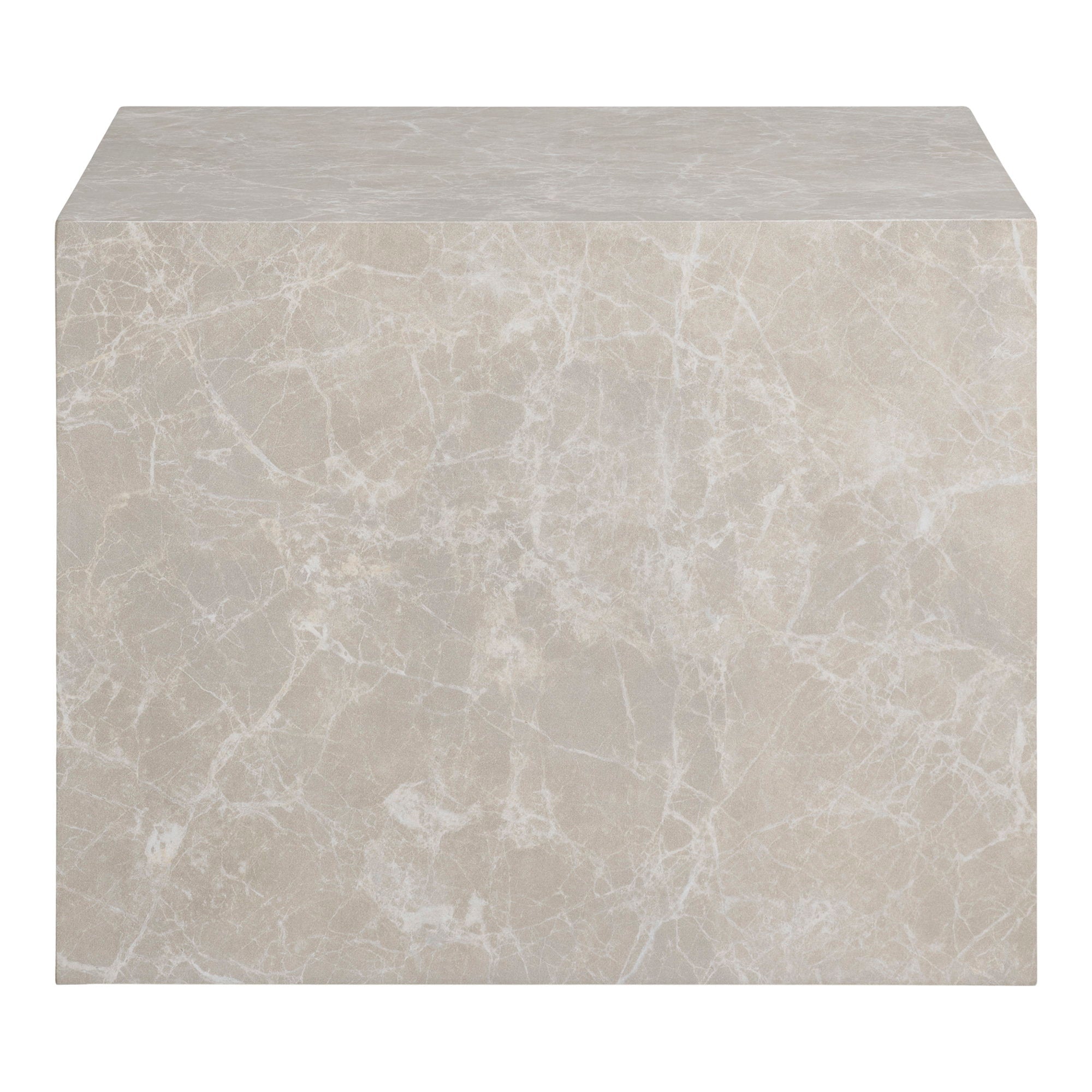 Prague Salontafel - Marmerlook, beige (set van 2)