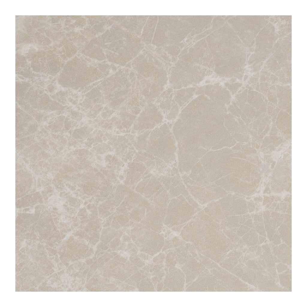 Prague Salontafel - Marmerlook, rond, beige (set van 2)