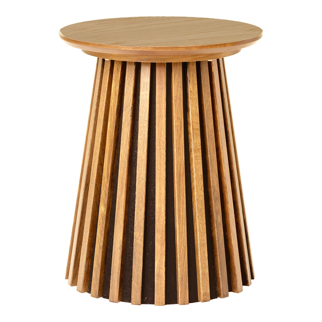 Osaka Bijzettafel - Bijzettafel, eikenfineer, naturel Ø40x50 cm