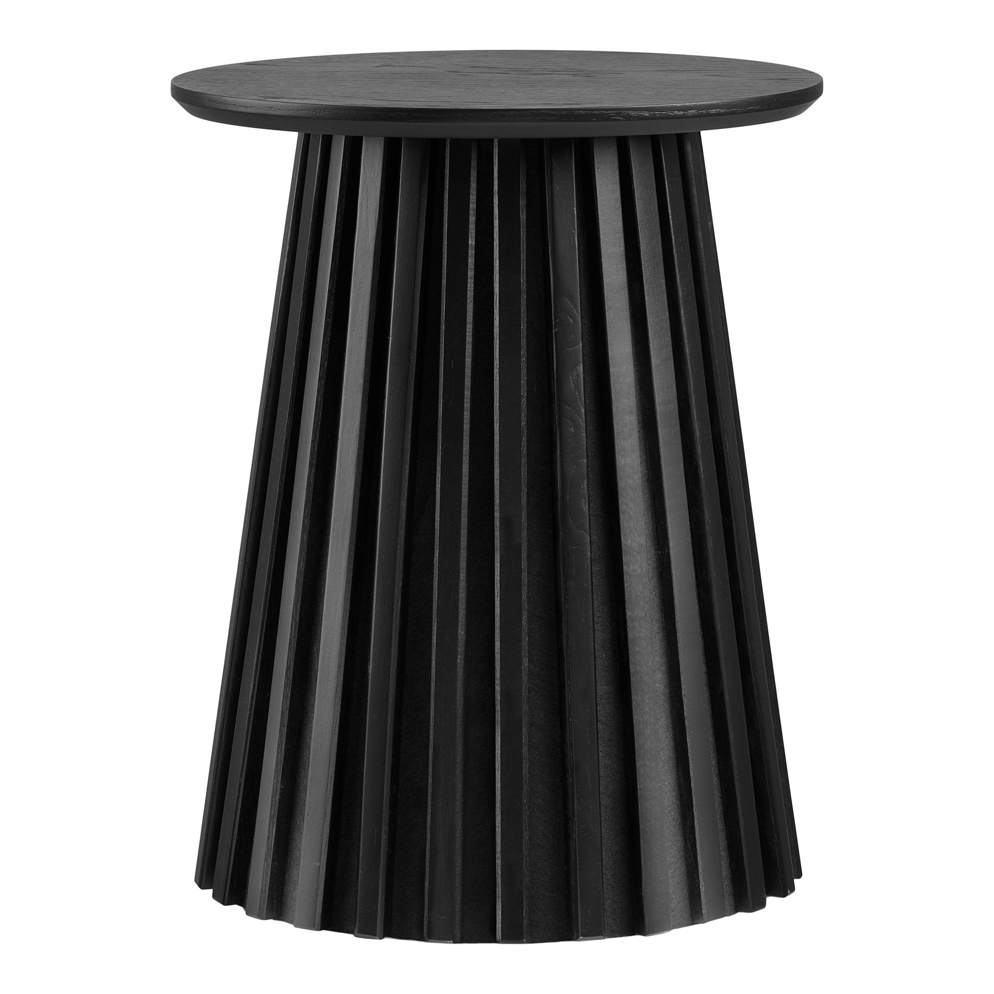 Osaka Bijzettafel - Bijzettafel, eikenfineer, zwart Ø40x50 cm