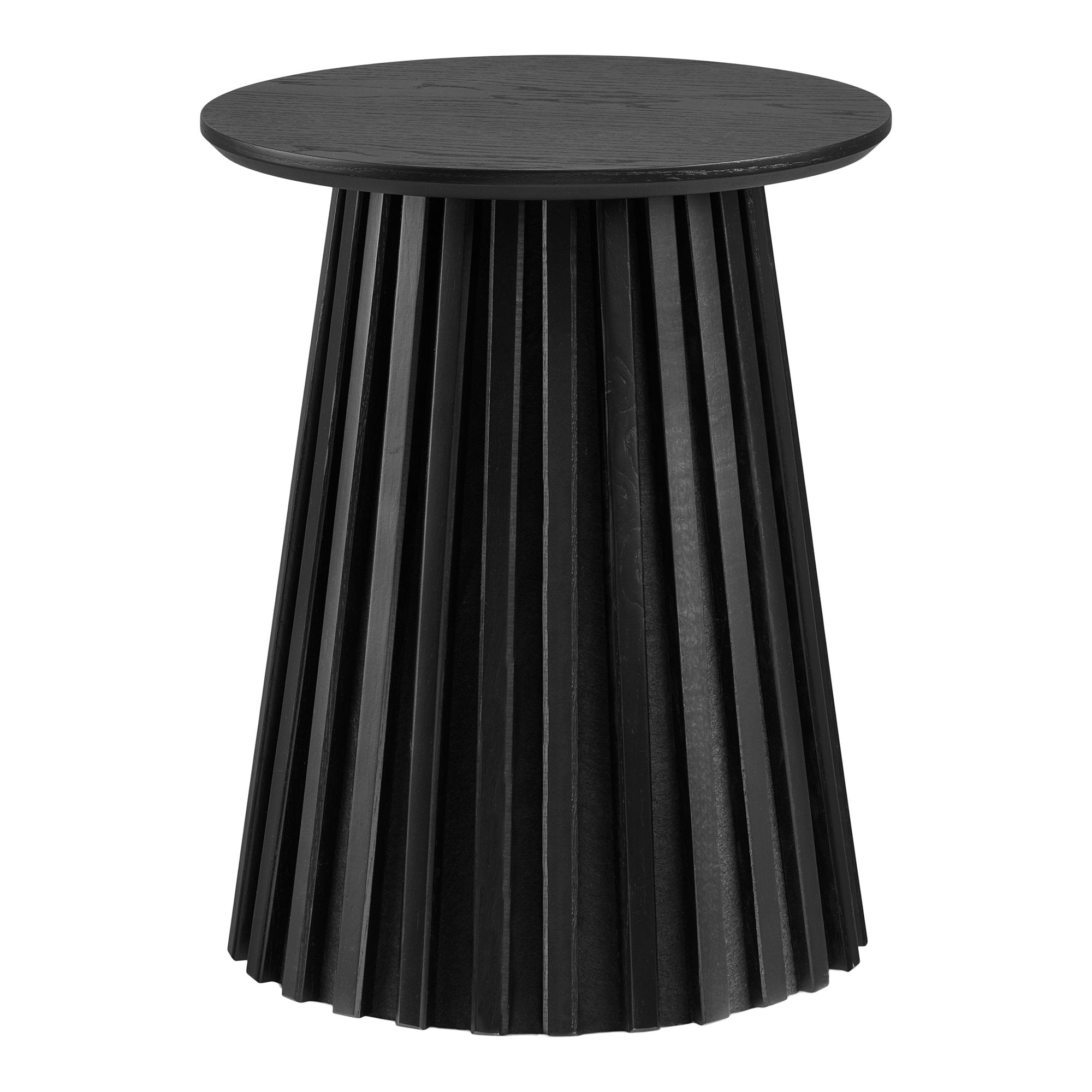 Osaka Bijzettafel - Bijzettafel, eikenfineer, zwart Ø40x50 cm