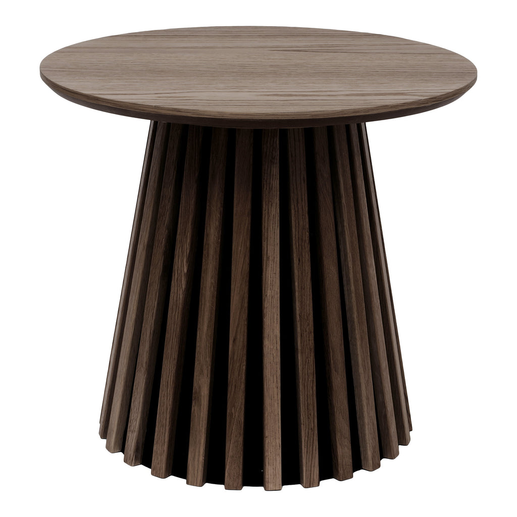 Osaka Bijzettafel - Bijzettafel, eikenfineer, gerookt Ø50x45 cm