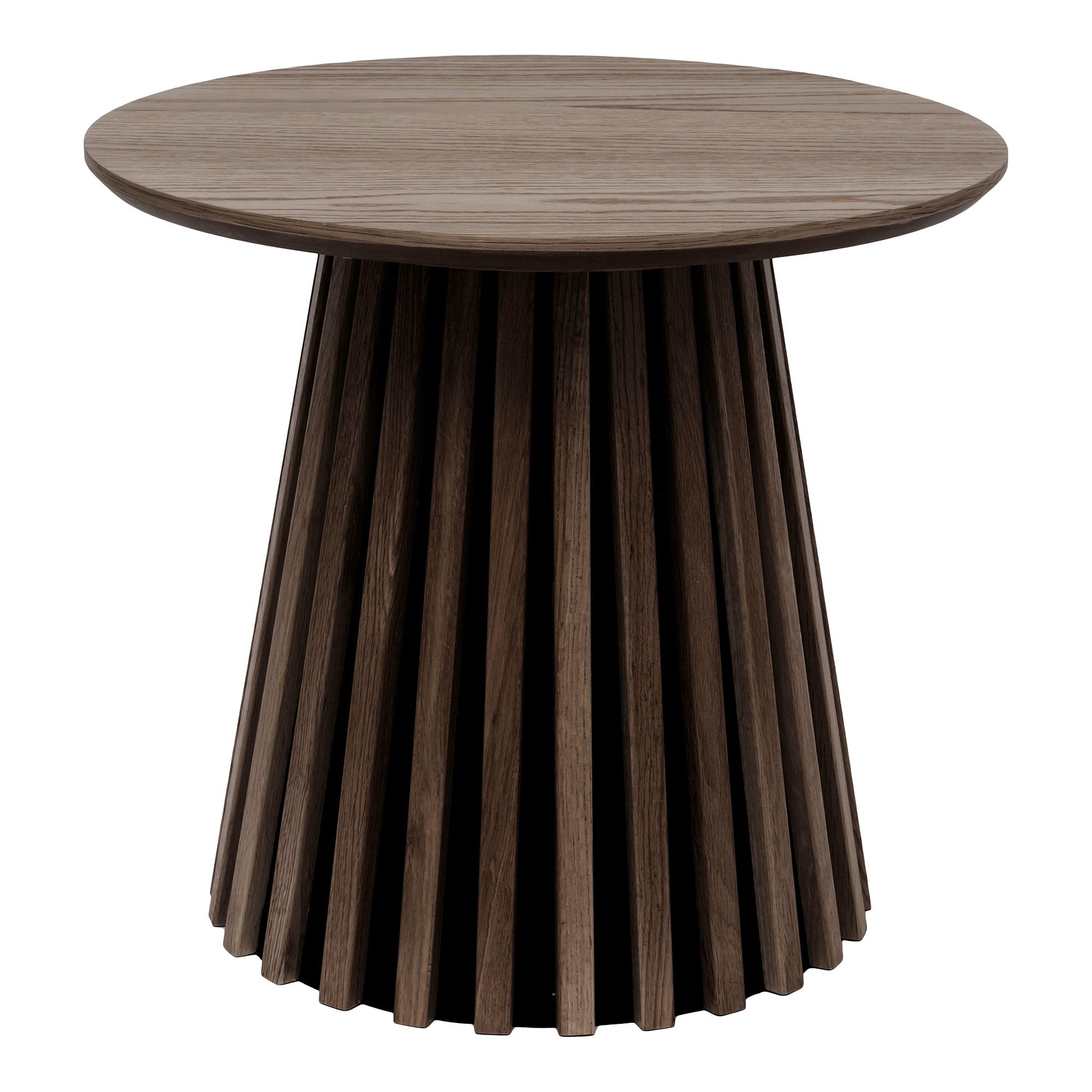 Osaka Bijzettafel - Bijzettafel, eikenfineer, gerookt Ø50x45 cm