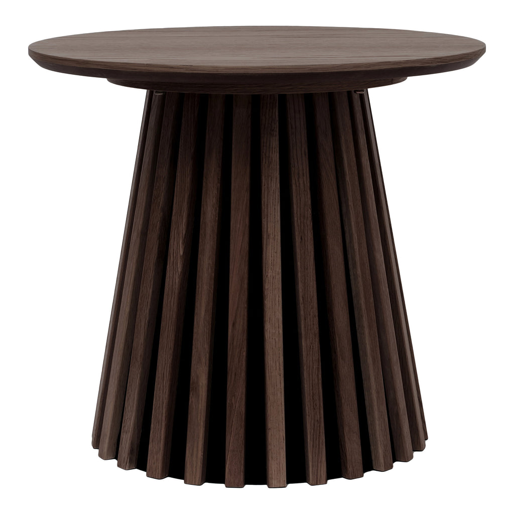 Osaka Bijzettafel - Bijzettafel, eikenfineer, gerookt Ø50x45 cm