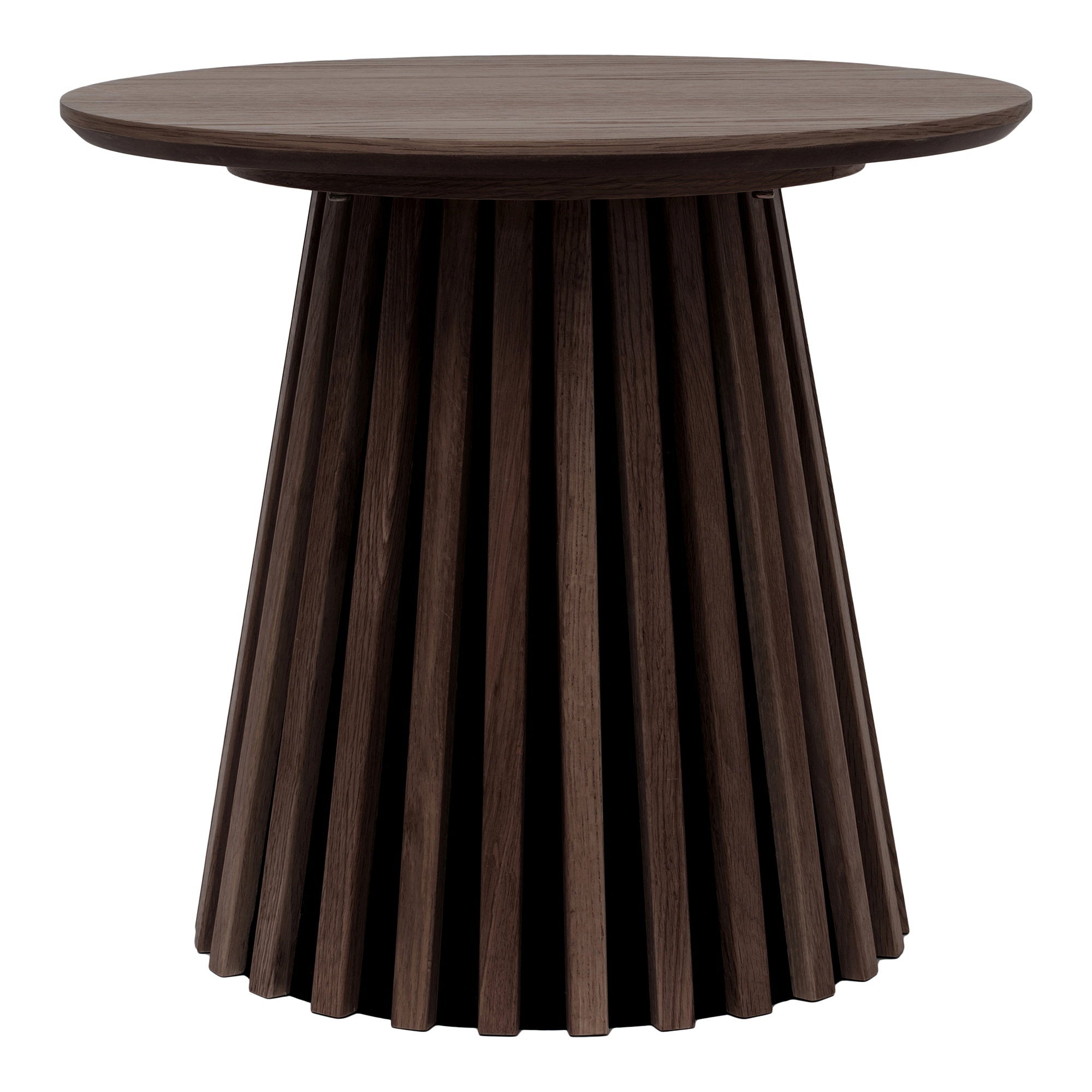 Osaka Bijzettafel - Bijzettafel, eikenfineer, gerookt Ø50x45 cm